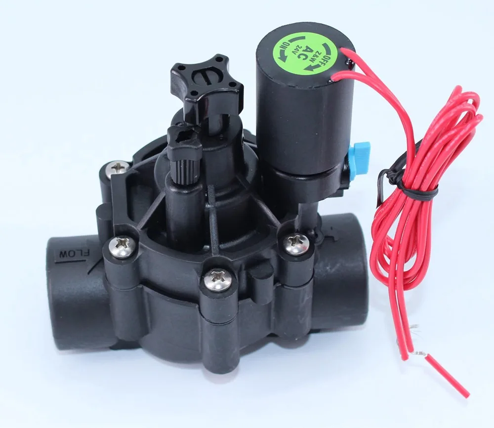 1-inch low flow manual automatic irrigation solenoid valve with filter suitable for different irrigation water treatments