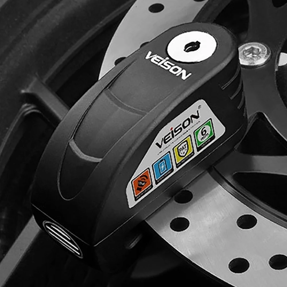 VEISON Motorcycle Disc Brake Lock Anti-theft Waterproof Motorbike Alarm Lock Rust Resistant Bicycle Disc Brake Lock Safety