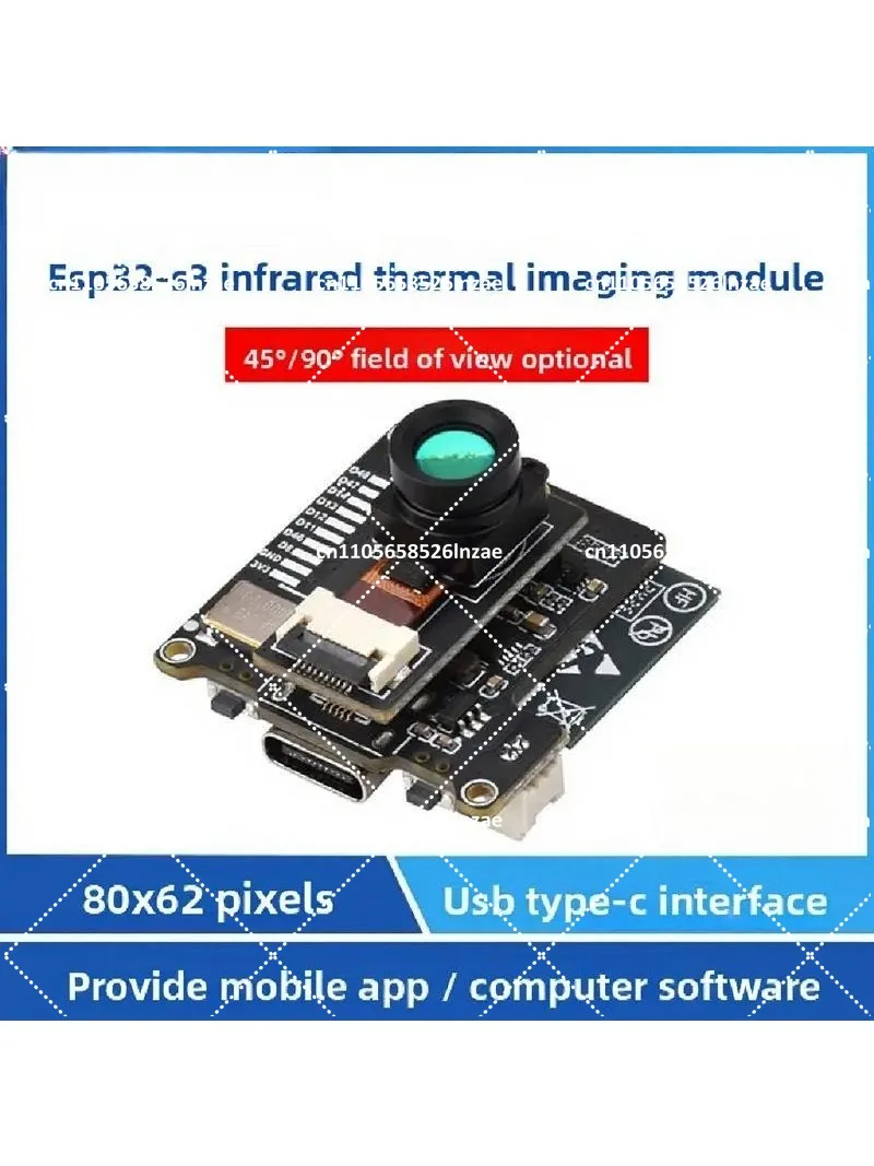ESP32-S3 WiFi Thermal Imaging Board 80x62 Pixel IR Camera Module Serial RGB Output