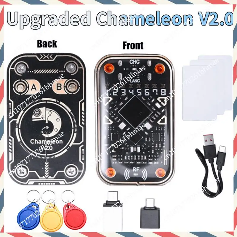 

-A21Z Chameleon Ultra V2.0 RFID Смарт-чип-эмулятор 125 кГц 13,56 МГц Декодирование карт NFC Дубликатор + 3XCUID-брелок/ID-карта
