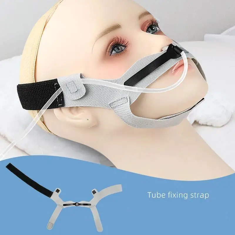 Oxygen Tube Liquid Food Duct Head Duct Fixing Strap Elastic Adjustable Tube Strap Long Term Bed Rest Oxygen Tube Fixation Device