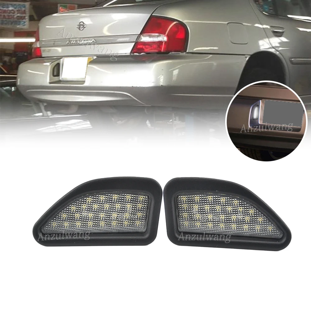 Error Free White LED License Number Plate Light Lamp 1Pair For Nissan Altima GLE GXE SE XE 1993-2001 Stanza 1993-1997 265150E700