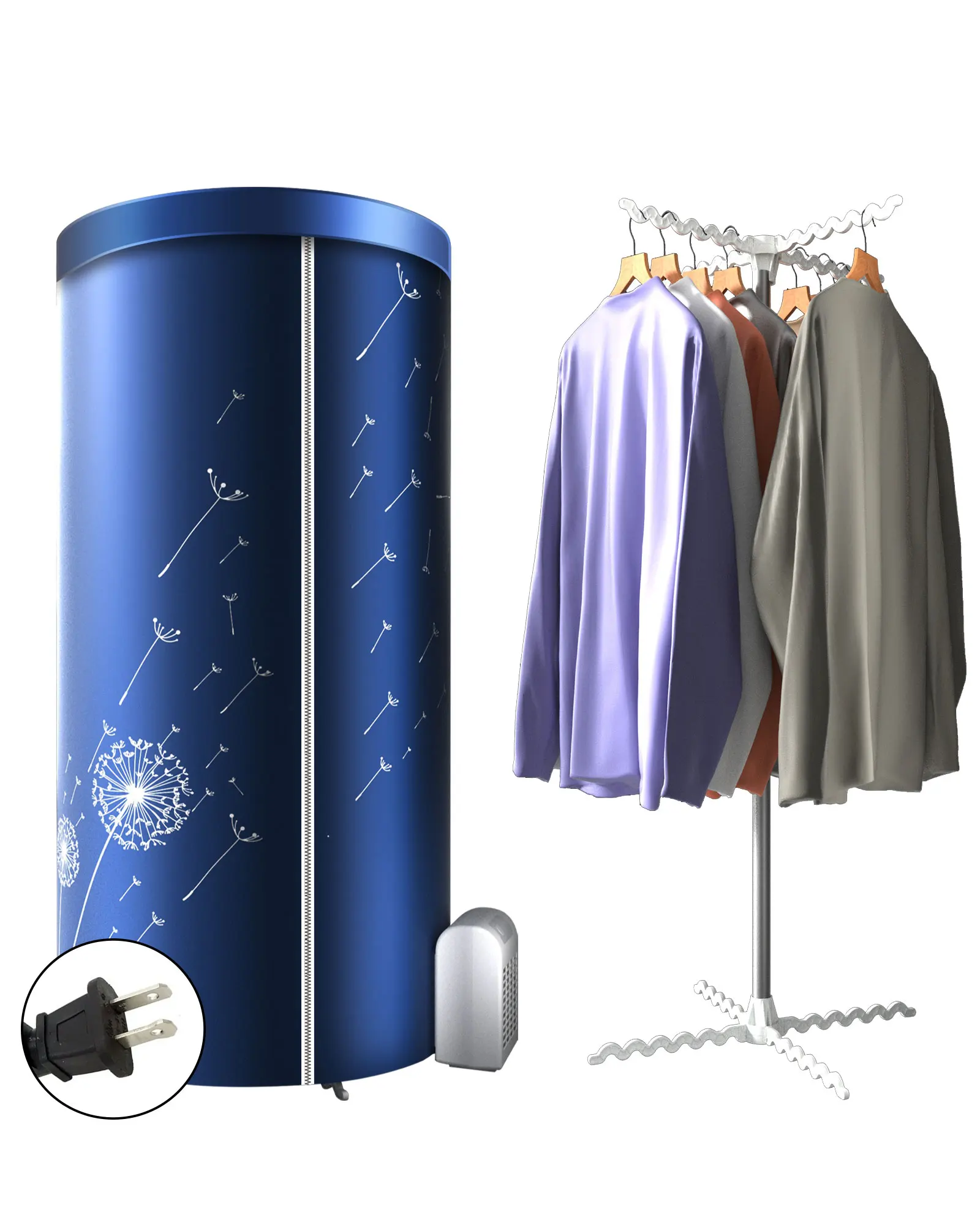 Portable Electric Clothes Dryer,1000W Heated Clothes Airer,Travel Heated Clothes Dryer with Timer,Electric Clothes Dryer