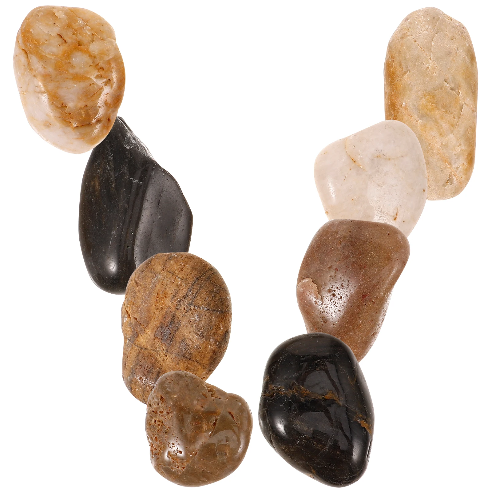 

1Set Multi-Function Flowerpot Pebbles 500g Smooth Edges Aquarium Safe Decorative Stones for Gardening Ponds Paths