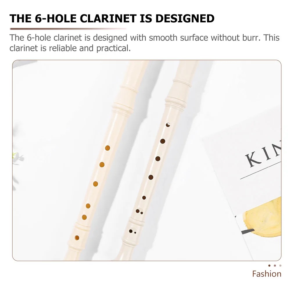 

Plastic Musical Instruments Beginner Clarinet Portable Ivory Pp Recorder for