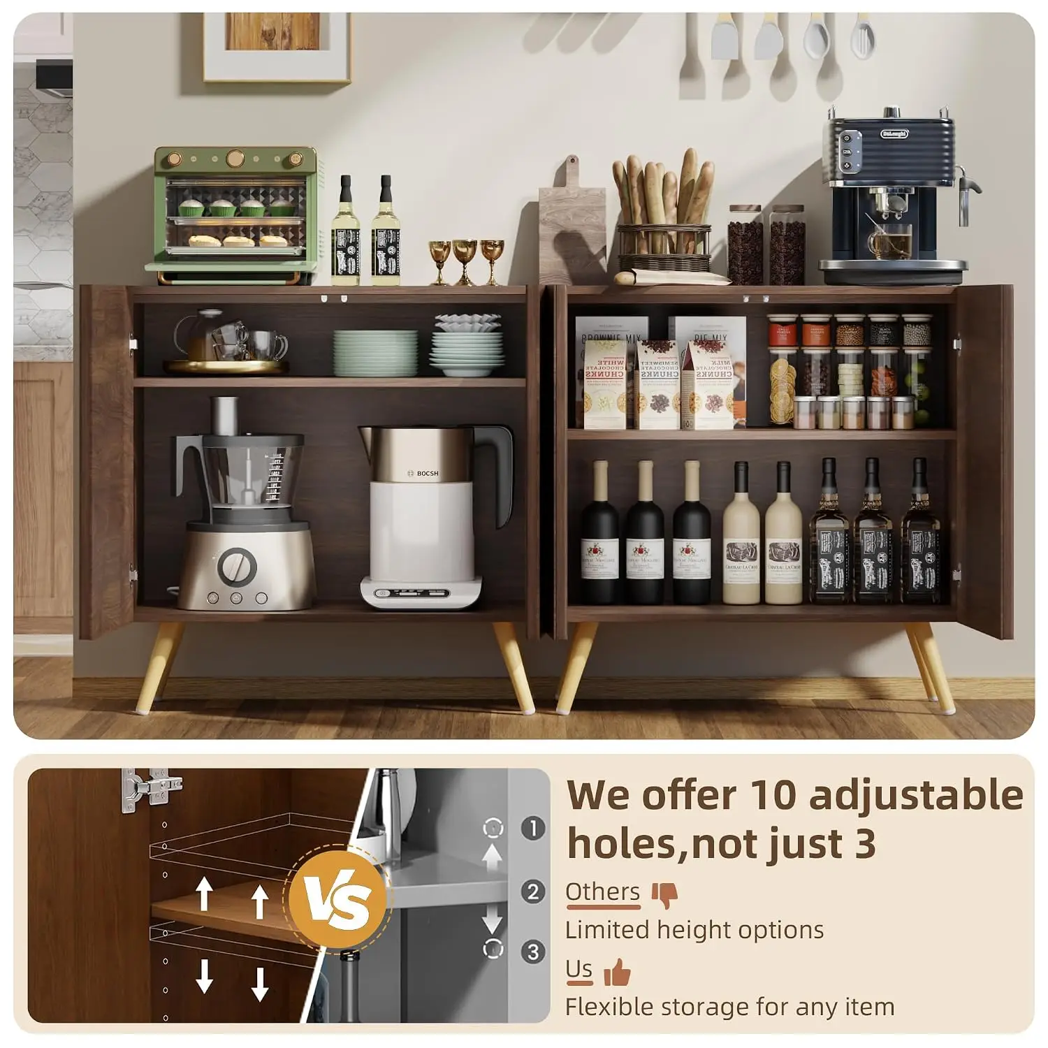 Fluted Sideboard Cabinet, 30