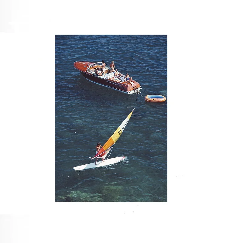 Slim Aarons 'Porto Ercole', Print Art Canvas Poster, Living Room, Home Wall Decor Picture