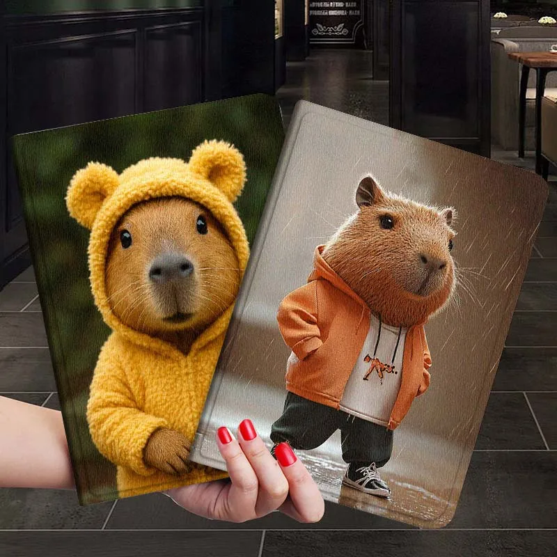 

Cartoon Capybara Bear Costume For Samsung Galaxy Tab S7 S8 S9 S10 FE Plus 12.4 13.1 Inch Tablet Case