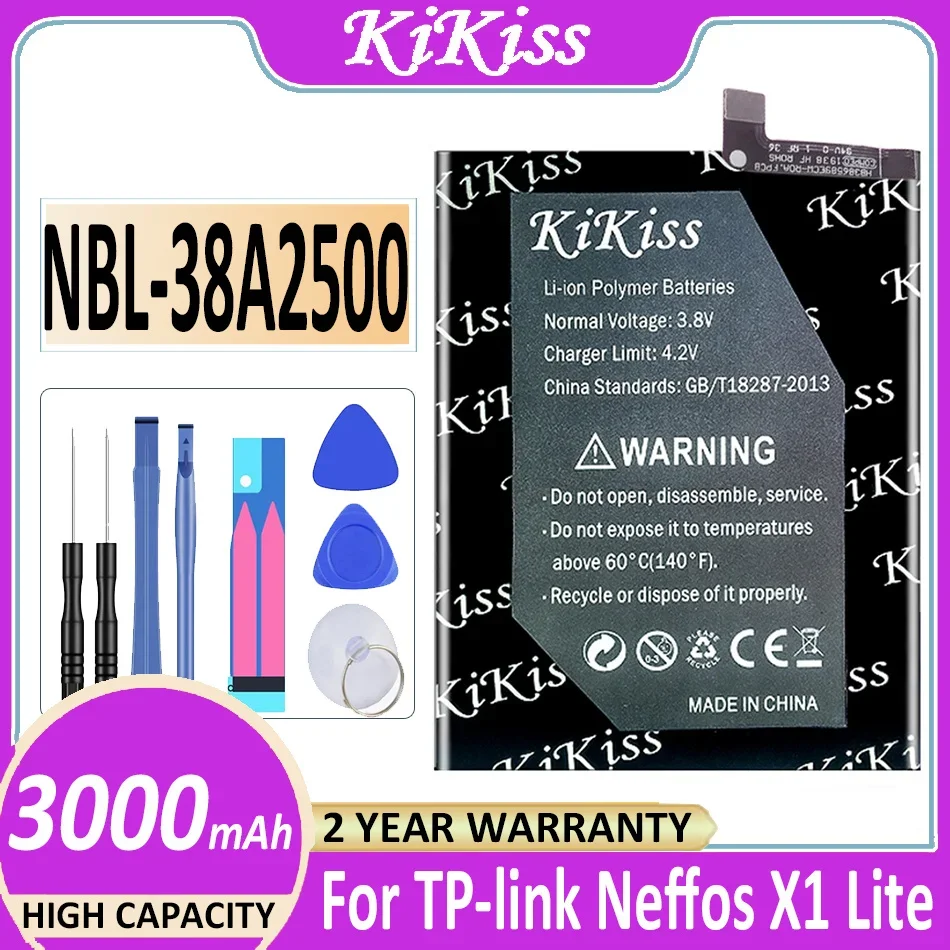 

KiKiss Battery NBL-38A2500 3000mAh for TP-link Neffos X1 Lite X1Lite TP904A TP904C Bateria