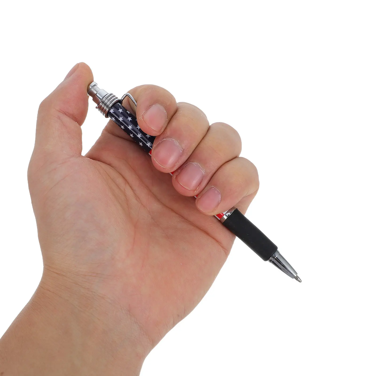 

24Pcs Patriotic Ballpoint Pens American Flag Design Retractable Black Ink 1.0mm Smooth Writing Pens for Note Taking Signing