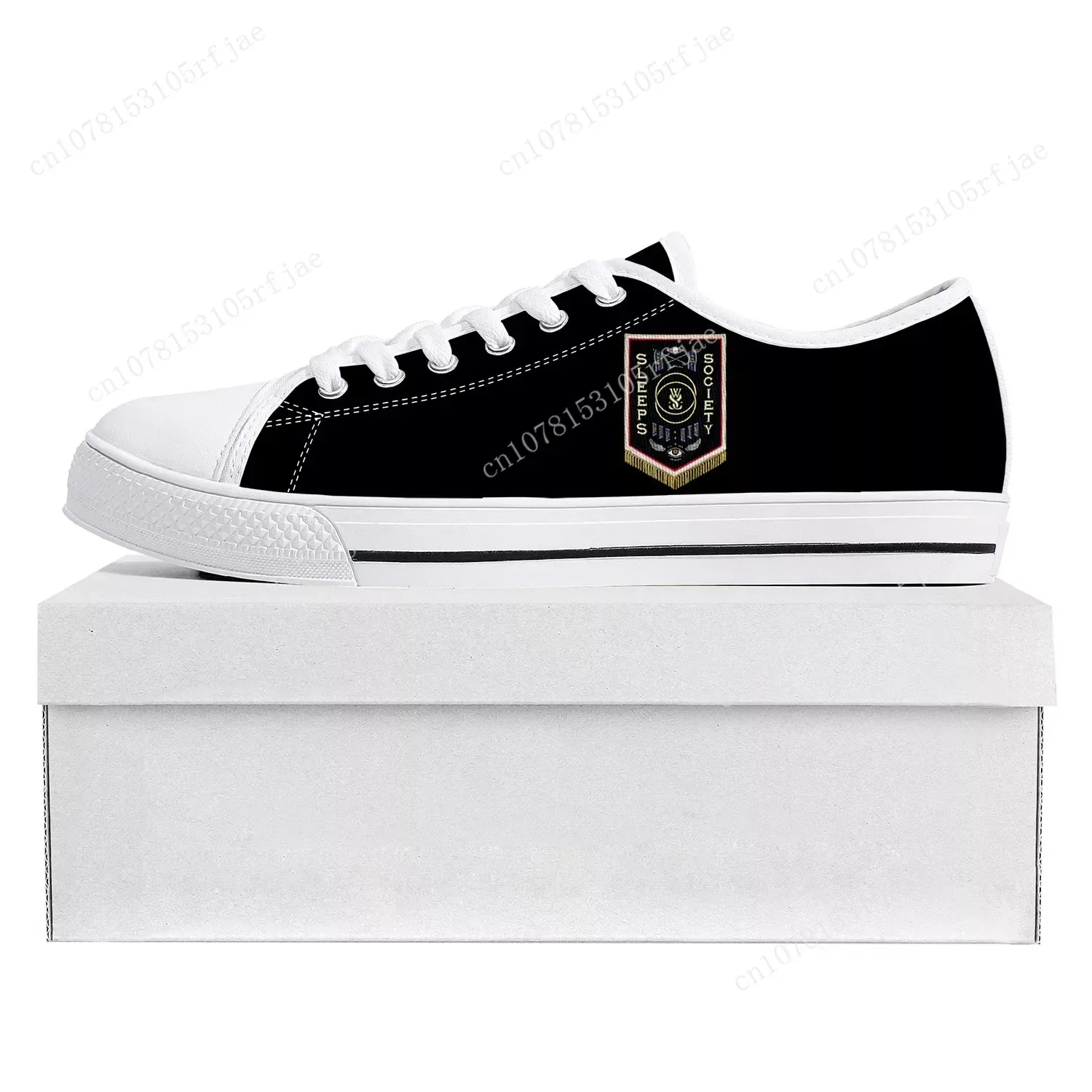 

While She Sleeps Metalcore Band Low Top High Quality Sneakers Mens Womens Teenager Canvas Sneaker Couple Shoes Custom Shoe White