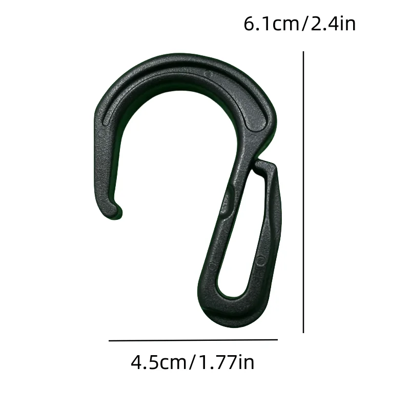Plastic Spring Carabiner Clip D Shape Lightweight Quick Release Snap Hook Backpack Webbing Strap Connector Outdoor Bag Key view 6