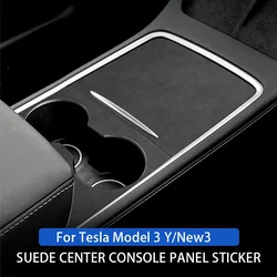 Per Tesla Model 3 Model Y 2021 2022 2023 Suede Car Center Console Cover Protector Central Control Wrap Panel Sticker Film