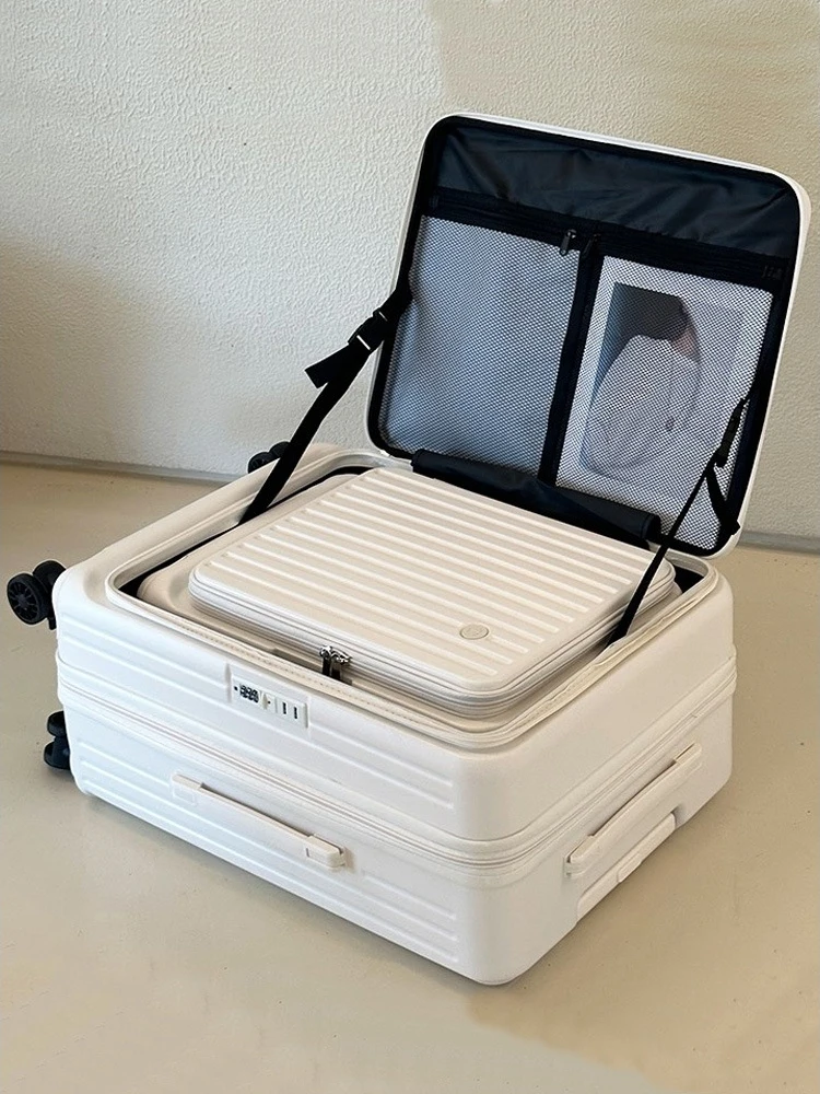 valise-de-voyage-extensible-pour-femme-20-pouces-bagage-cabine-et-de-soute-fermeture-eclair-antivol-poignee-en-alliage-d'aluminium-coins-arrondis