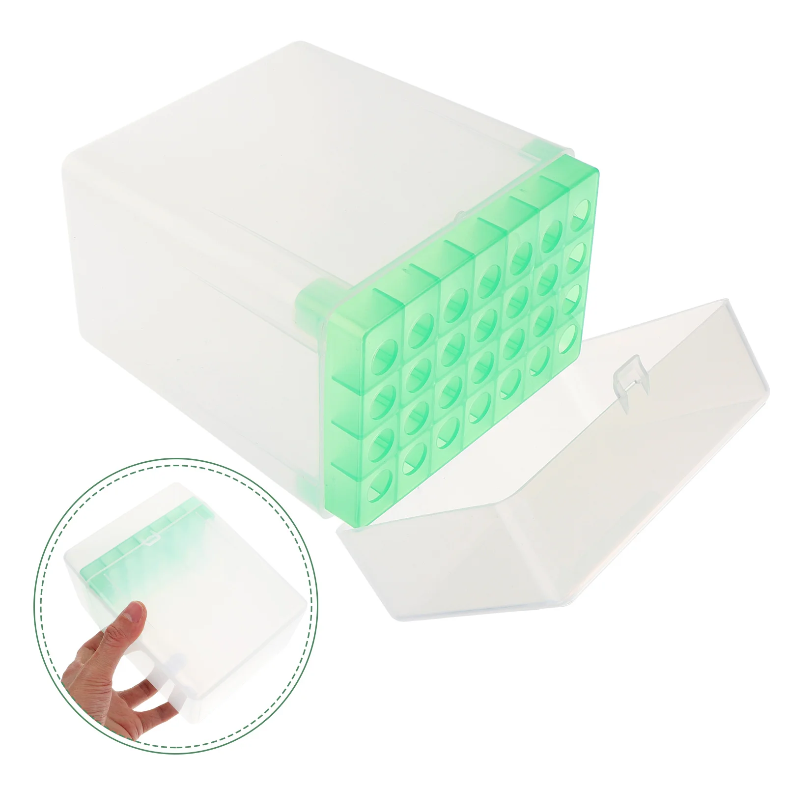 

28-Hole Test Storage Box Laboratory Sample Tube Holder Plastic Tube Container Leak-Proof Vial Holder 5Ml Compact