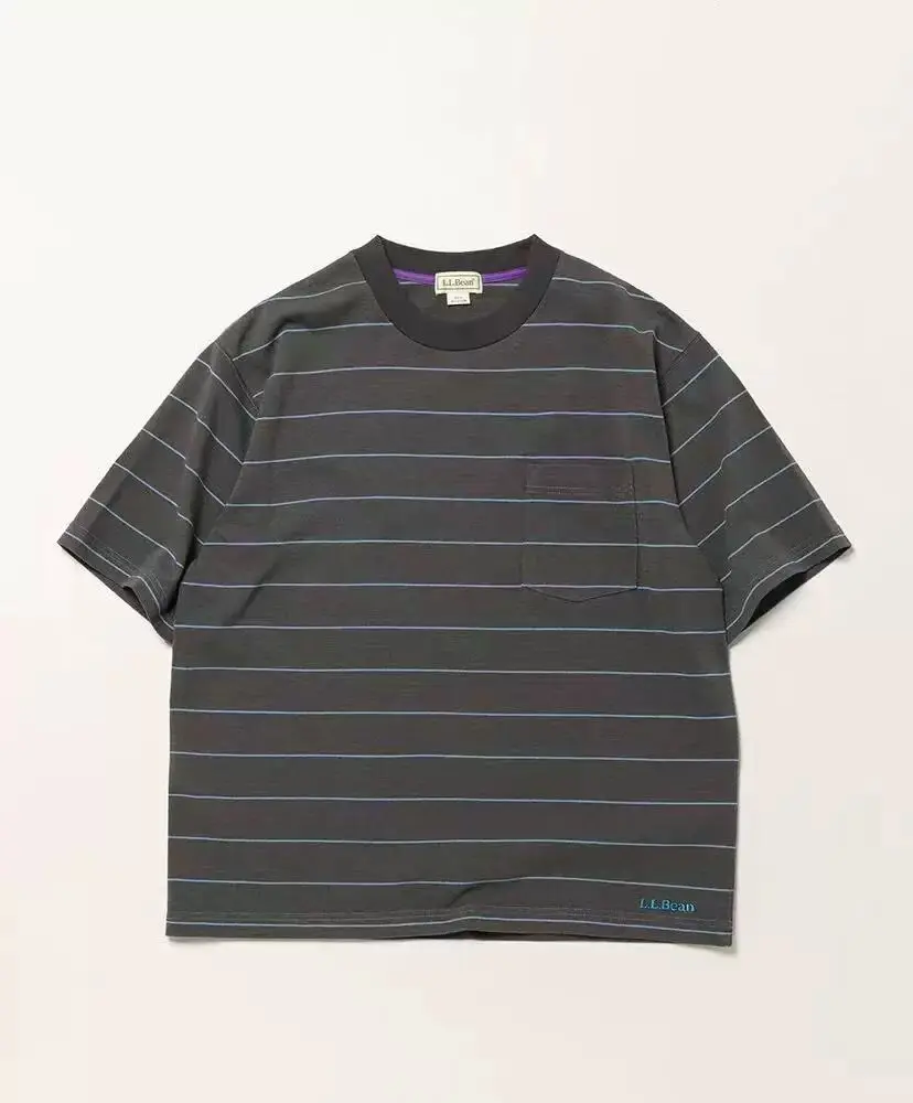 Camiseta L.l.b Union Short Vintage Con Logotipo Bordado A Rayas, Cuello Redondo, Corte Holgado, Unisex, Estilo Japonés Informal, Manga Corta — -64%, 81.76€ Coupon, from 45.99€ – 64% descuento – €45.99