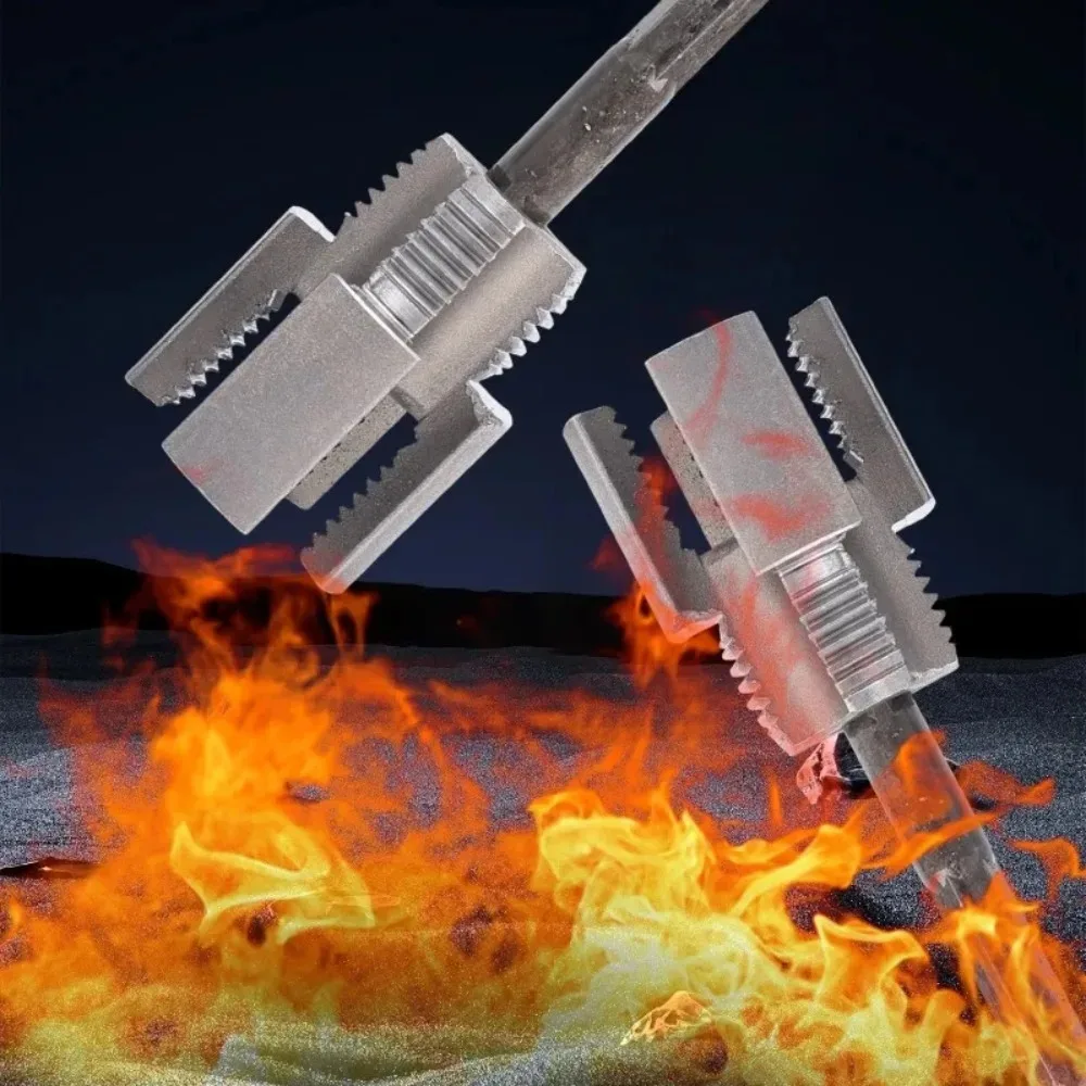 4-point Water Pipe Inner Hole Opener Electric Drill Hexagonal Plastics Pipe Threader Maker Detachable Double Head Tapping Tool