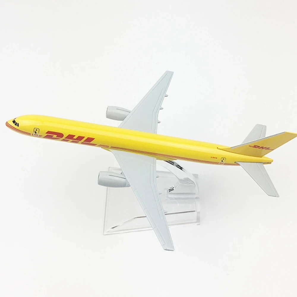 عرض نموذج قاعدة سبيكة الخطوط الجوية طائرة 16 سنتيمتر 1:400 B777 DHL التسليم السريع لعب الطائرات للديكور تحصيل