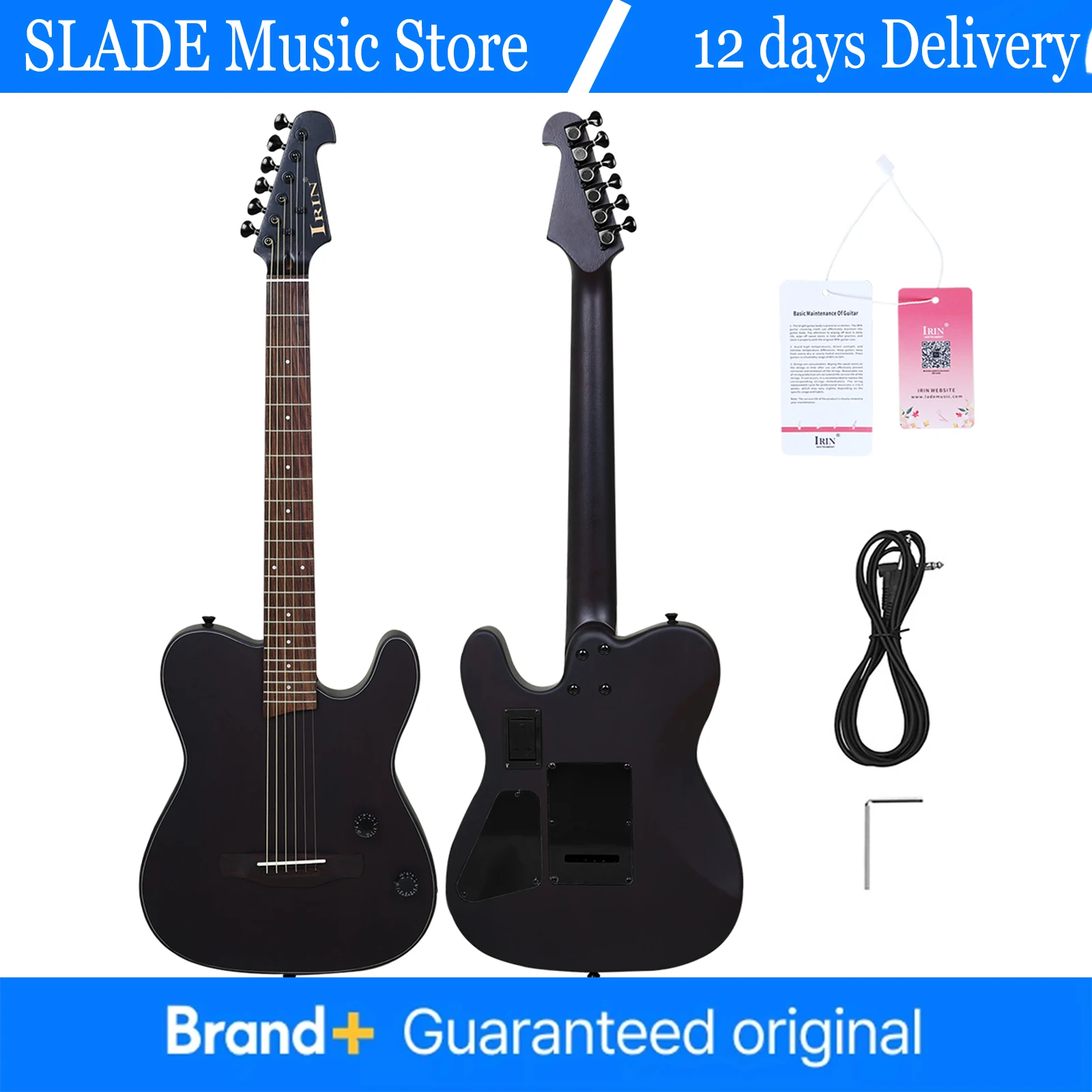 

IRIN 22 лада акустическая и электрическая гитара 39-дюймовая одноплатная народная электрогитара из цельного дерева для профессиональной практики выступления