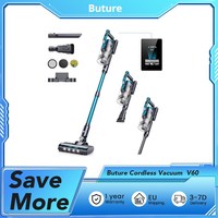 BuTure VC60, 38kPa Suction, 55min Runtime, HEPA Filtration, Smart OLED Display, 7*2500mAh lithium battery, 4-5 Hours charges