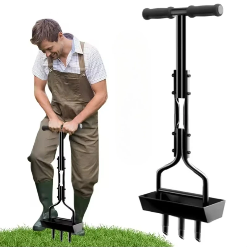 

Распулитель садовых инструментов для копания, впуск почвы, скарификатор для ногтей, лужайки, фруктового сада, скарификатор для посадки семян, Т-образная ручка для ухода за газоном и двором