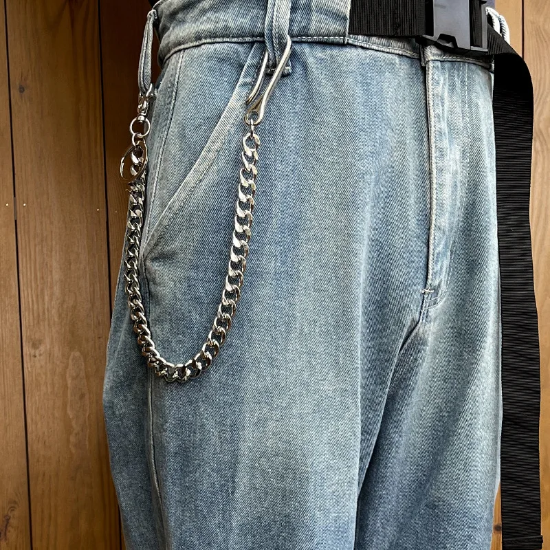 Vintage Punk Skull Pants Chain Heavy Waist Men Cool Jeans Chain Keychain Wallet Chain Gothic Biker Fashion Accessories