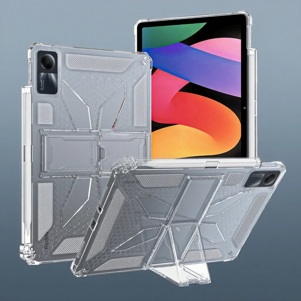 

For XiaoMi Redmi Pad 2 11inch 2025 Case with Stand Transparent Protective Case WIth Pen Slot for RedmiPad SE 8.7/11" Pro 12.1"