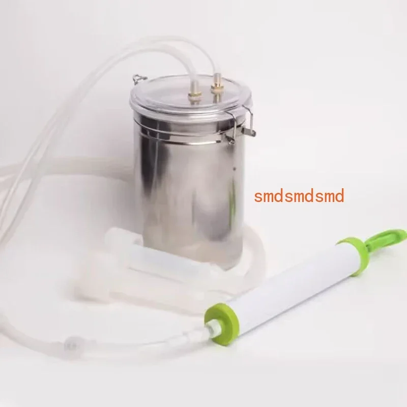 2L Cow Goat Milking Machine Manual Milking Machine Stainless Steel Cow Goat Sheep Milk Vacuum Pump Machine