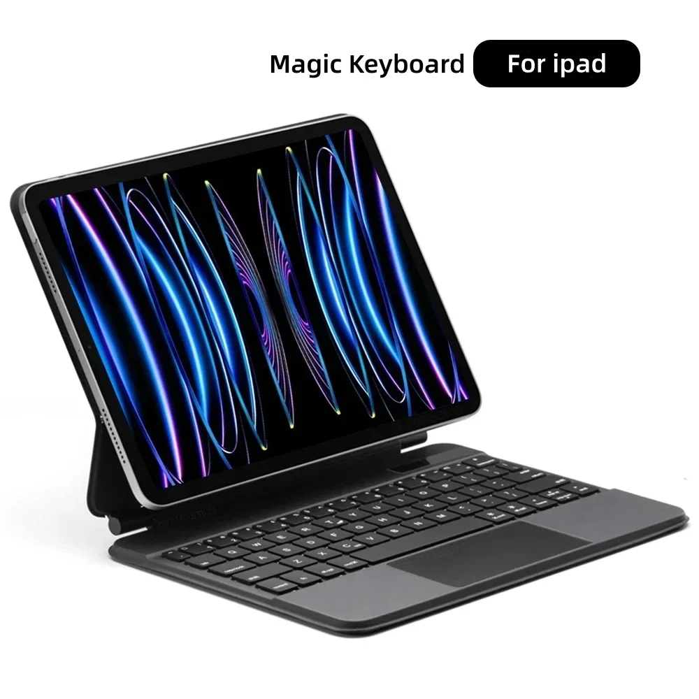 Magic Keyboard For iPad Air11 13 2025 Air 4 5 Pro11 12.9 Bluetooth Keyboard Case For iPad 11th 10th Generation Keyboard with LCD