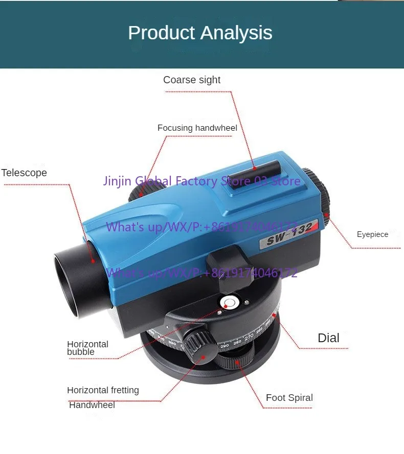 Level 32 Times High-precision Engineering Surveying Altimeter Outdoor  Measurement Height Difference Mapper