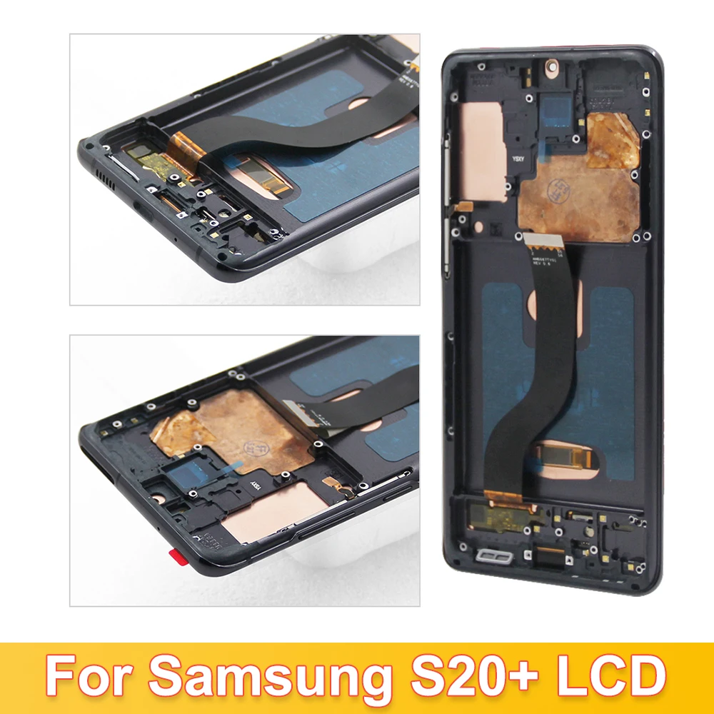 OLED Screen for Samsung Galaxy S20+ G985F G986F Lcd Display Digital Touch Screen with Frame for Samsung S20 Plus