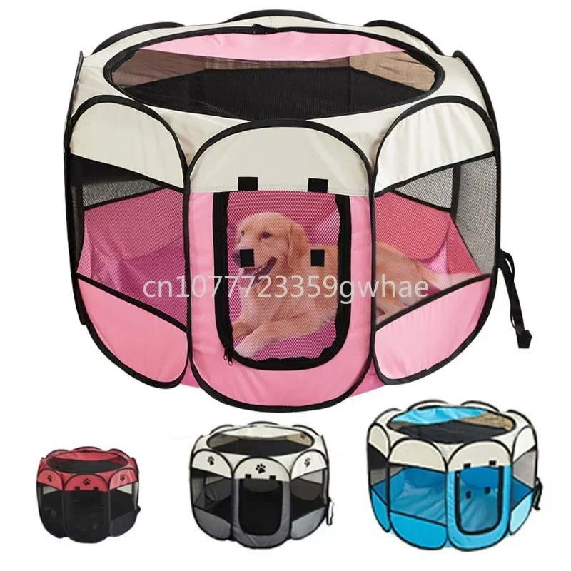 

Foldable Waterproof Oxford Cloth Pet Tent, Octagonal Cage, Detachable, Washable, Scratch-resistant, Dog and Cat Delivery Room