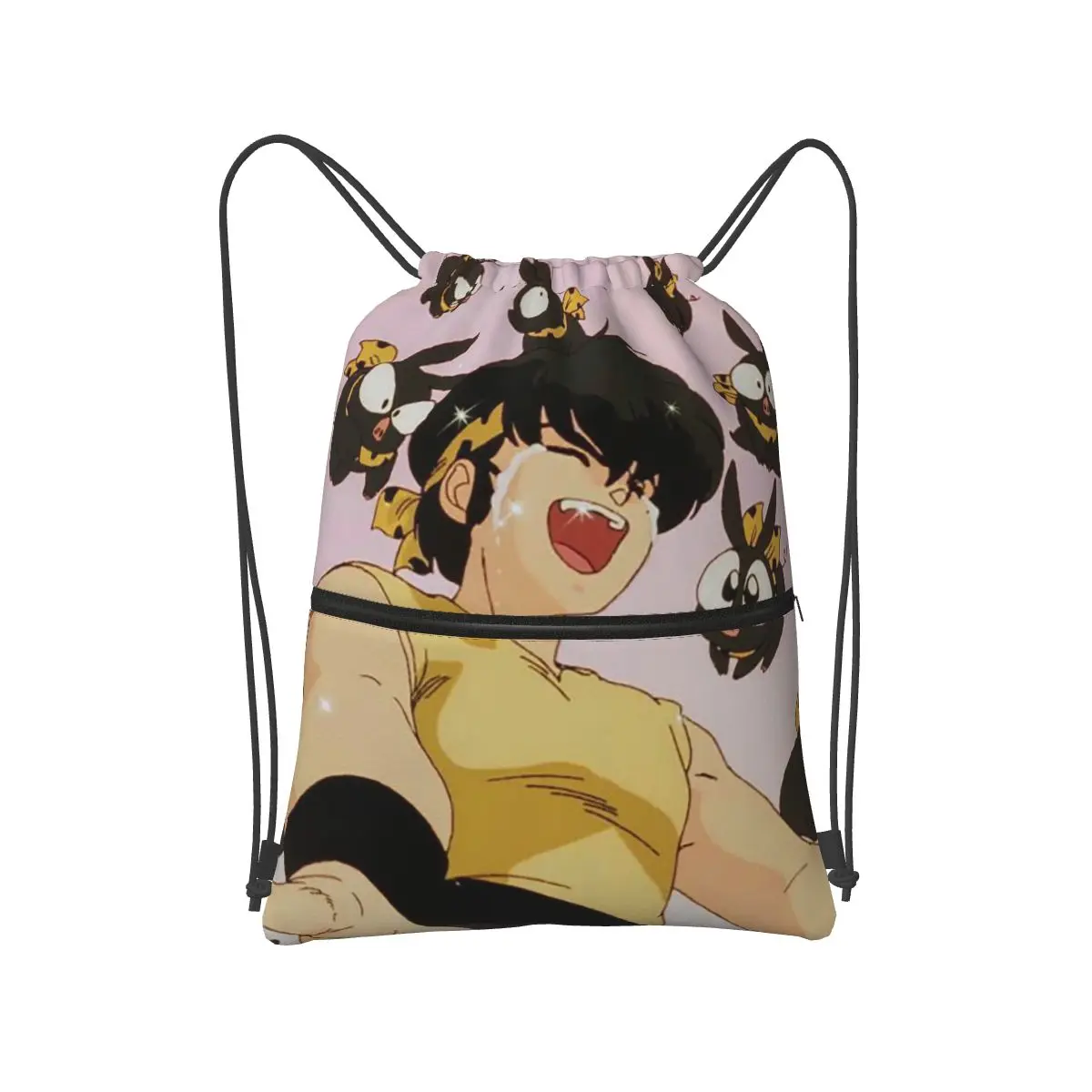 

Ranma 1/2 Saotome Pig Girls P Chan Backpacks Casual Drawstring Bundle Pocket Shoes Bag Book Bags for Man Woman Students