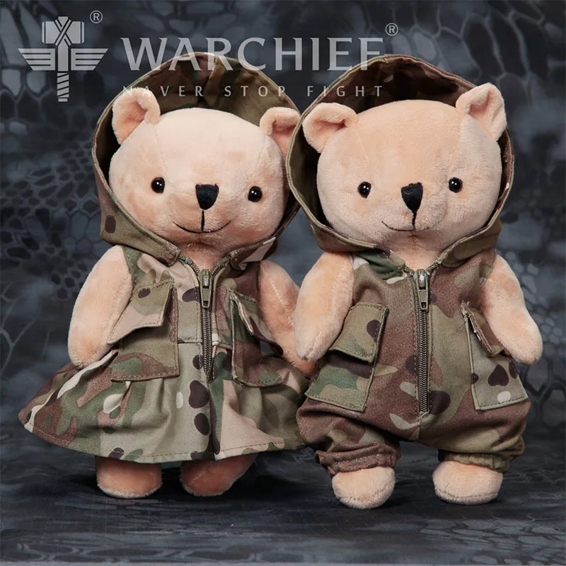 Camouflage Tactical Bear Fans Friends Couple Match Gift Multicam  Ornament Decoration Portable Detachable Toy Bear