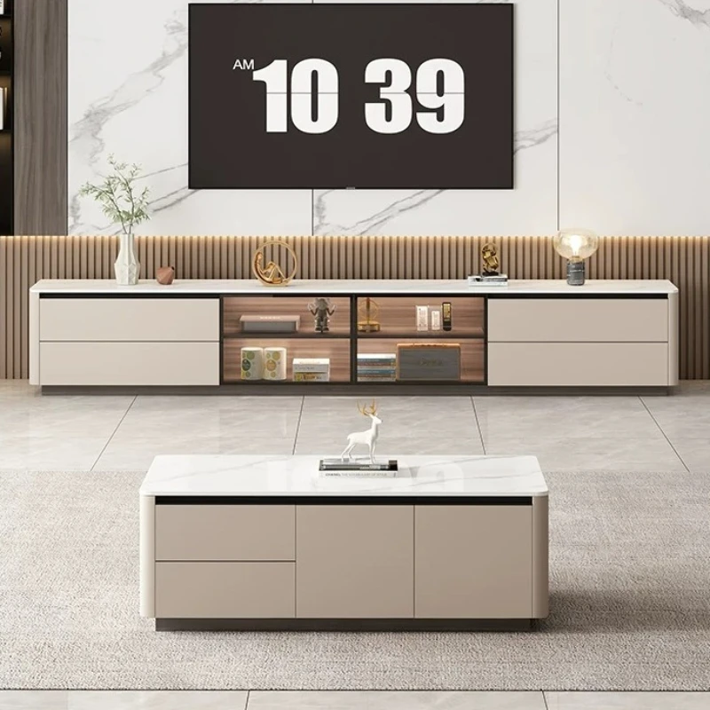 Luxury Modern Elegant Tv Cabinet Unique Storage Tv Stand Minimalist Design  muebles para el hogar Living Room Furniture