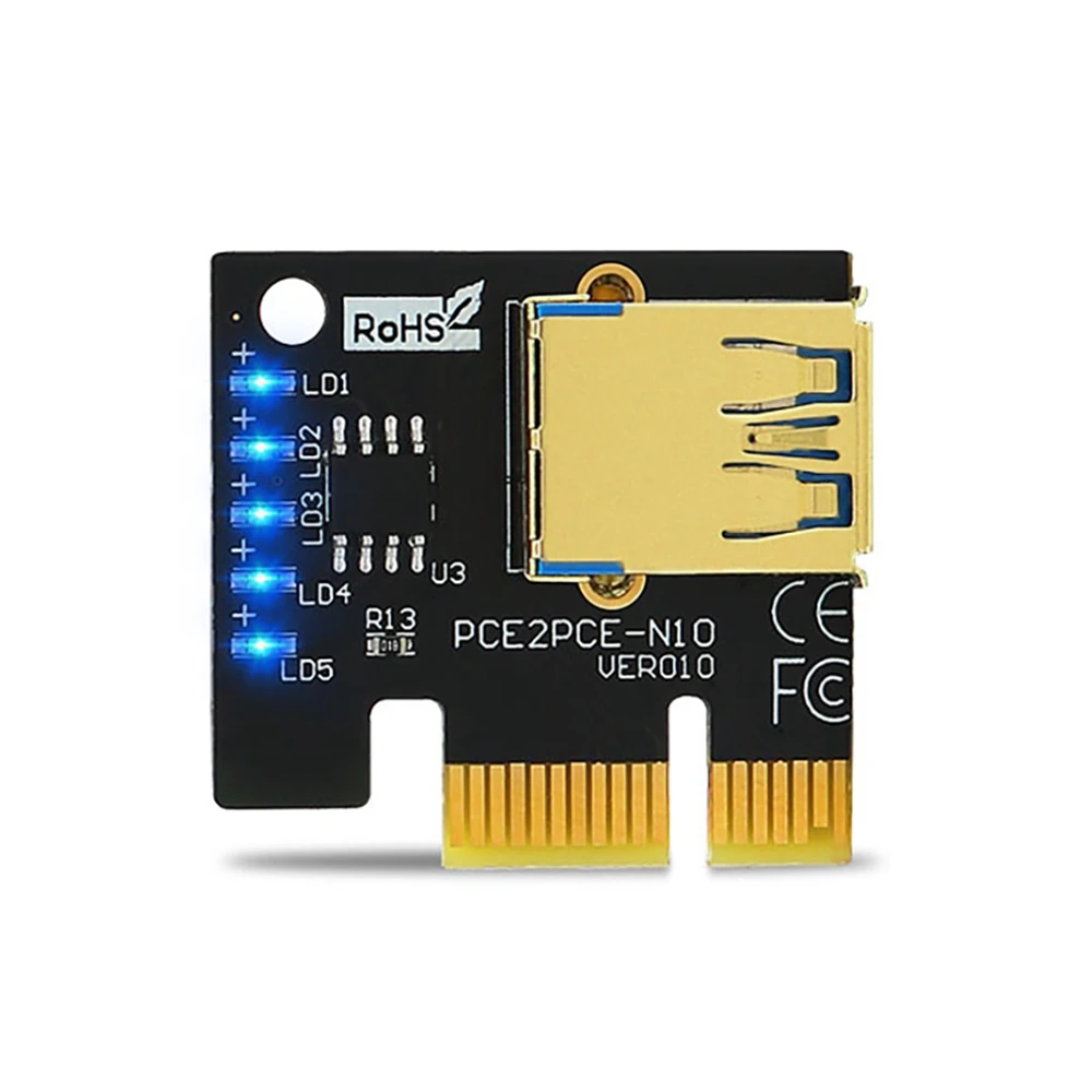 

EF-Новая версия 009S Plus PCI-E 1X–16X USB3.0 60Cm SATA3.0 Графическая карта с синей вспышкой для майнера BTC