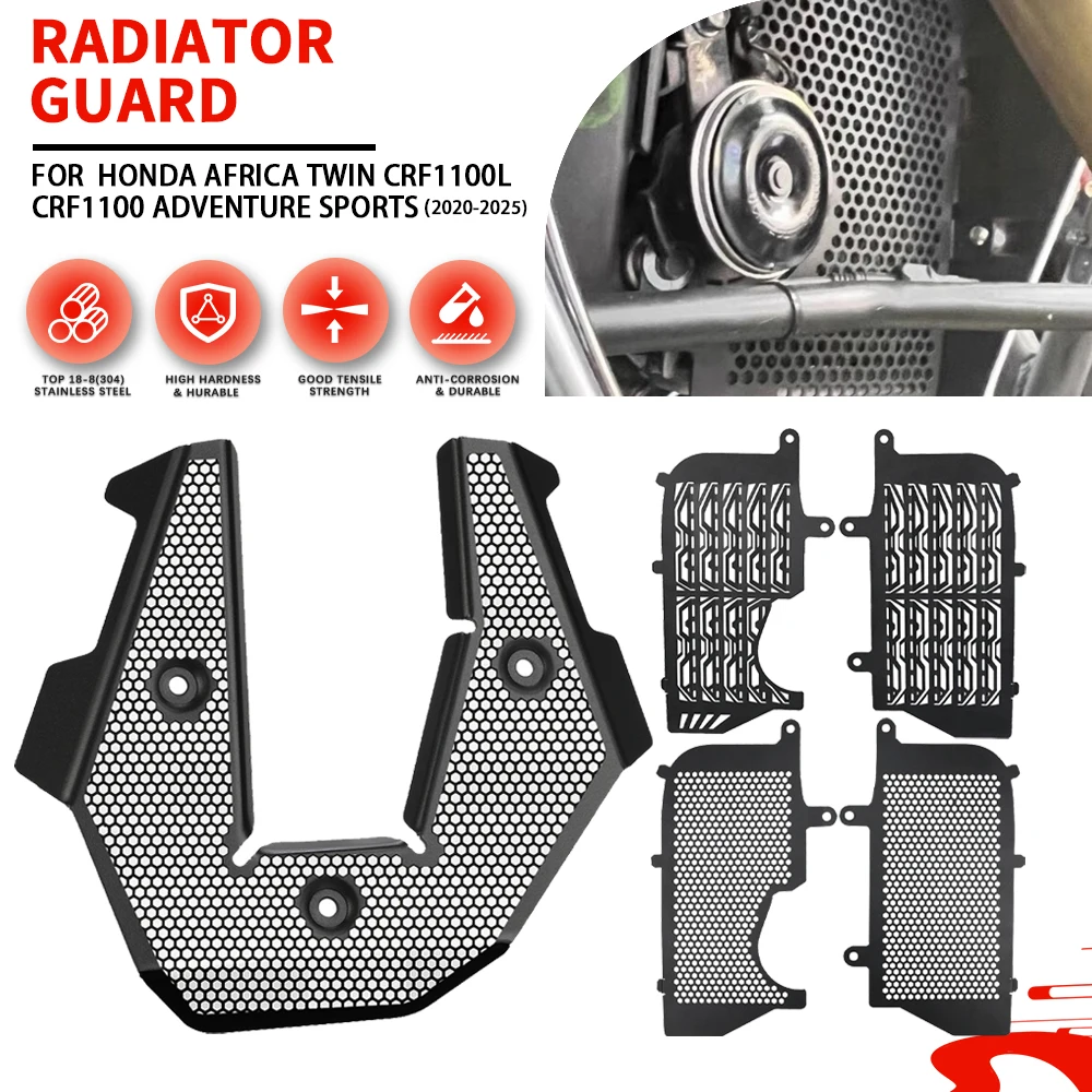 Für Honda Africa Twin CRF1100L CRF1100 Adventure Sports 2020-2025 2024 2023 Motorrad Kühlerschutzfolie Grille Abdeckung