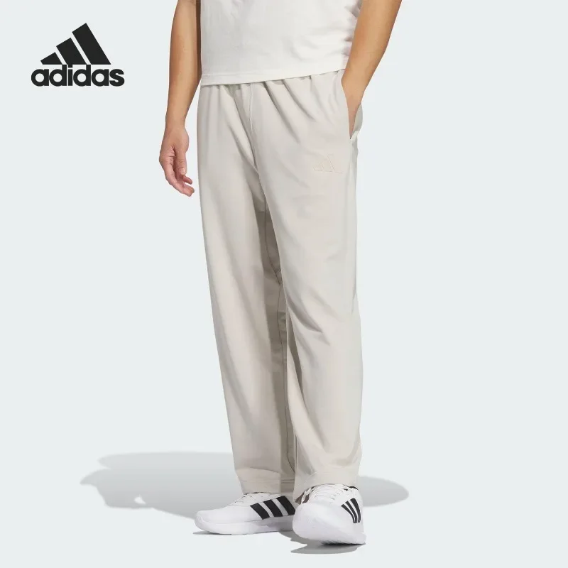 Adidas Stretch Spandex Mid Rise Waist Loose Fit Hidden Back Pocket Daily TrousersJL6074