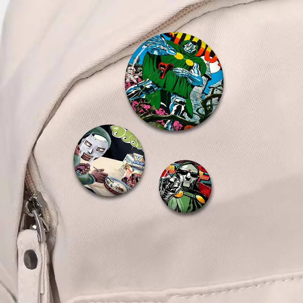 M-MF DOOM Rapper 58mm Cute Anime Figure Icon Badge Handmade Tinplate Brooch for Backpack Clothes Chest Ornament Gifts view 5