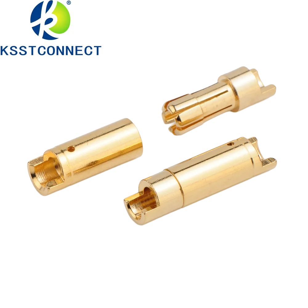GC5510 10 Pairs  5.5mm Copper Bullet Banana Plug Connectors Male + Female for RC Motor ESC Battery Part