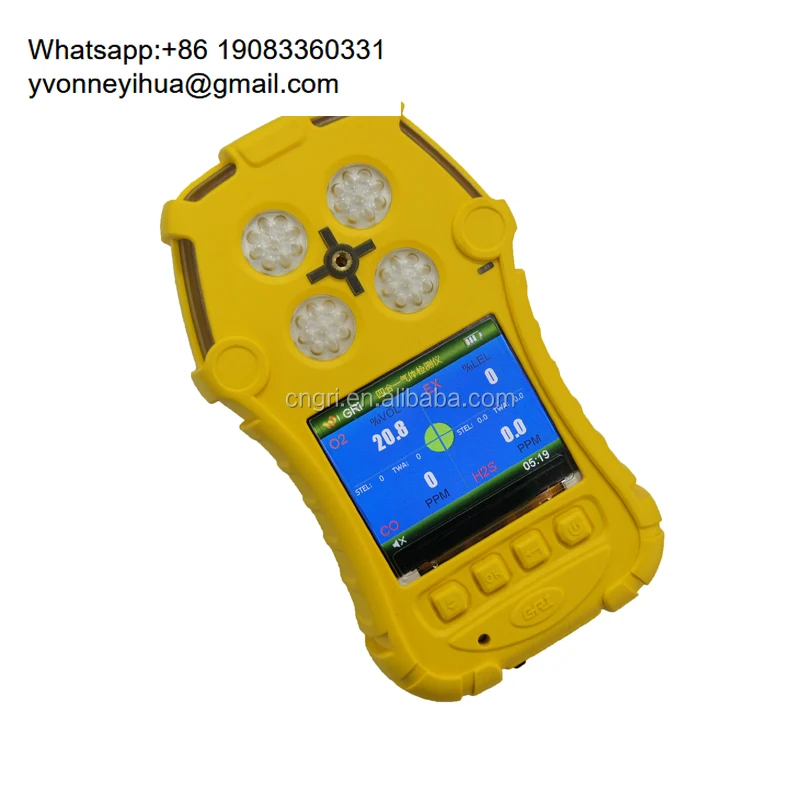 4 In 1 Portable Multi Gas Detector For Ex, CO, H2S, O2 Standard Parameter Meter For Coal Mining