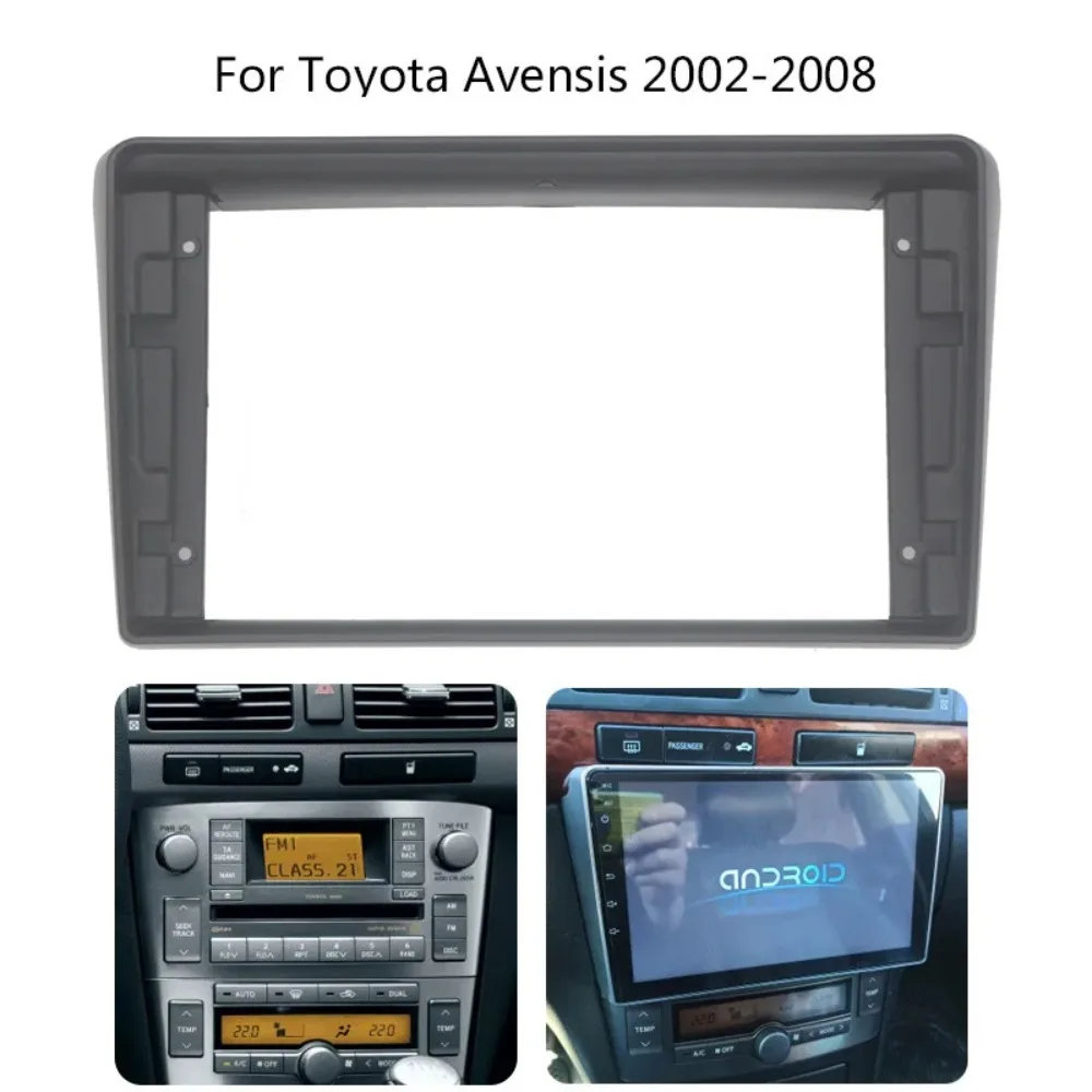 

For 2002-2008 TOYOTA AVENSIS 9inch Car Radio GPS CD Stereo Dash Frame Fascia Bezel Panel Compatible Install Mount Kit Plate Tool