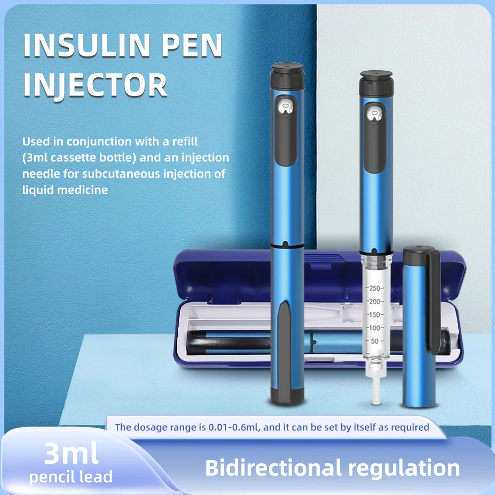 

Portable Insulin Injection Pen 250ml Pen Core Dosage Controllable And Compatible With 3ml Cartridge Bottle