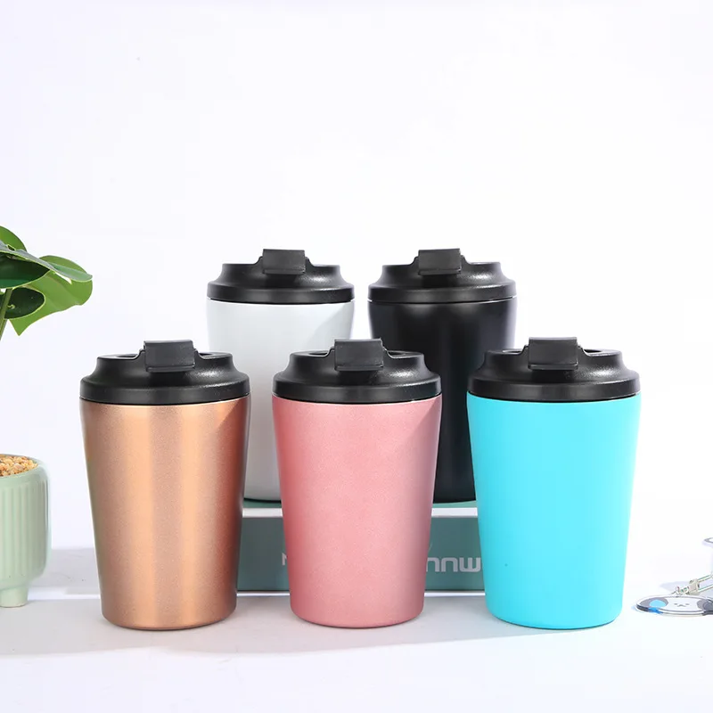 12oz Coffee Mug Reusable Iced Tumbler Keep Drink Hot Cold Insulated Stainless Steel Travel Coffee Cup with Leak Proof Lid