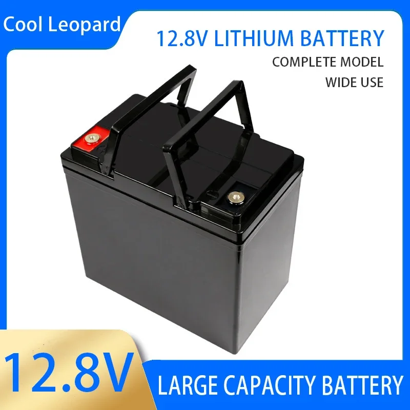 12V55Ah large capacity lithium iron phosphate battery solar energy storage battery portable standby power battery.