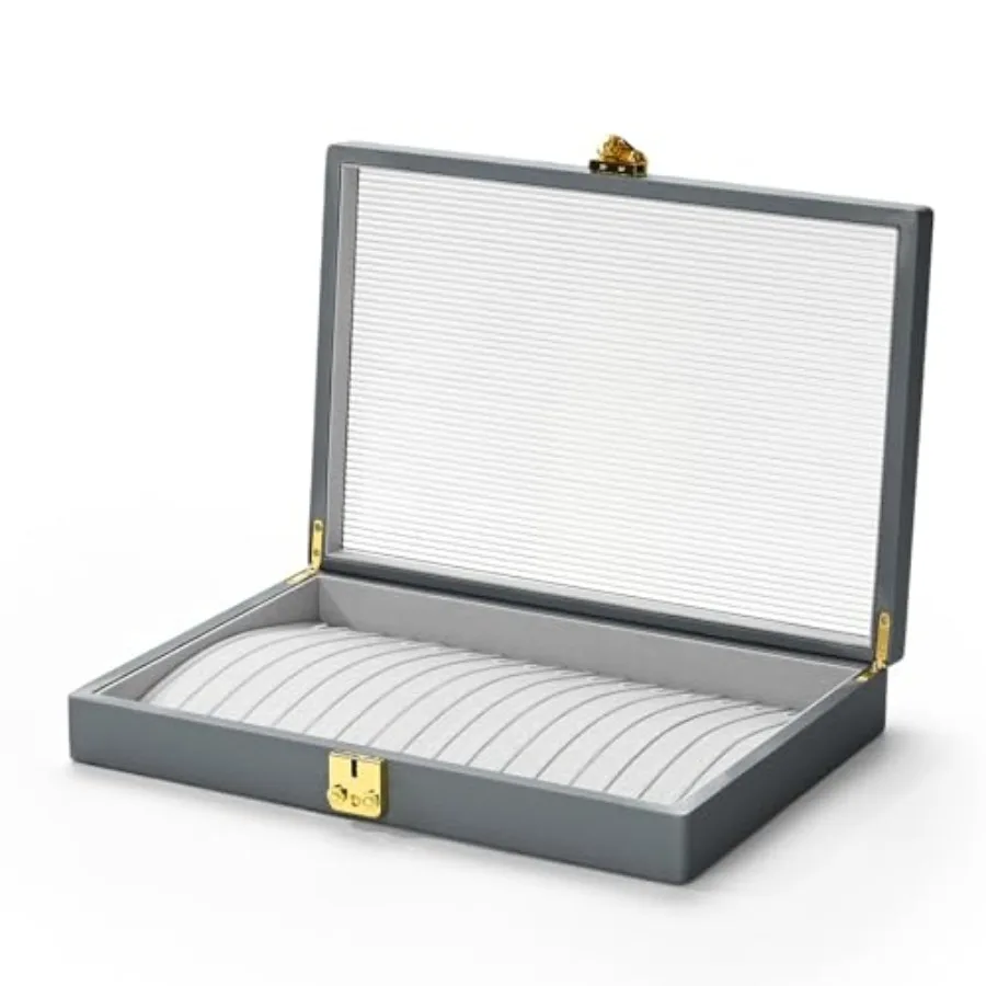 

Серый кожаный органайзер для ювелирных изделий Поднос для ювелирных изделий с крышкой Органайзеры для ювелирных изделий и хранения ящиков Органайзер для ожерелья Hoder для Wo