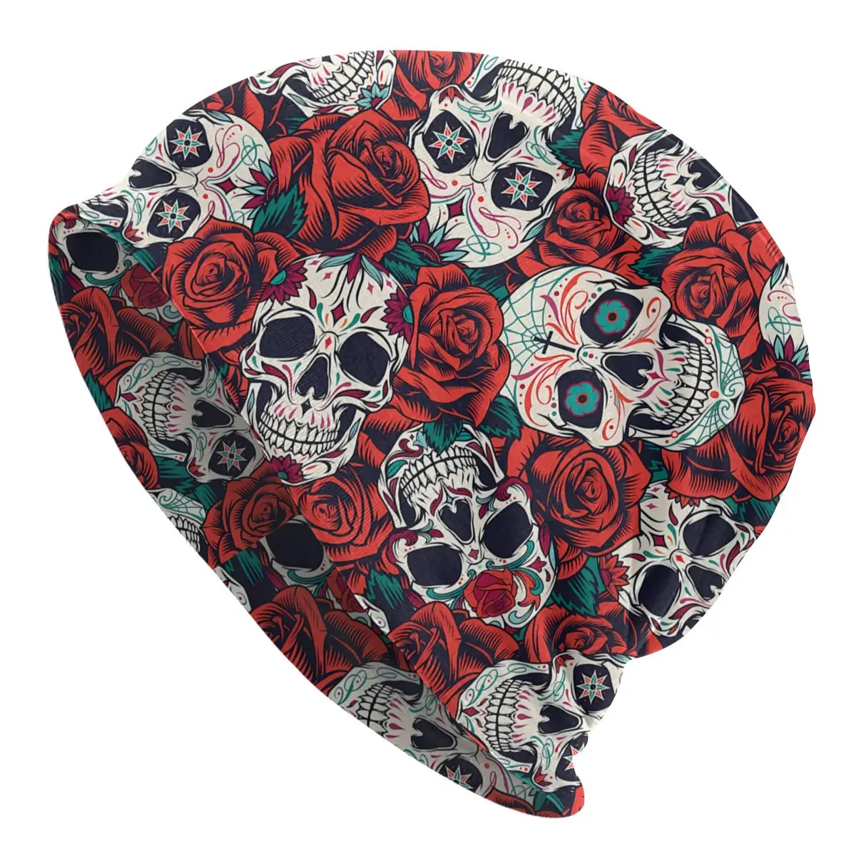 

Vintage Day Dead Skull Skeleton Unisex Bonnet Thin Outdoor Skullies Beanies For Men Women