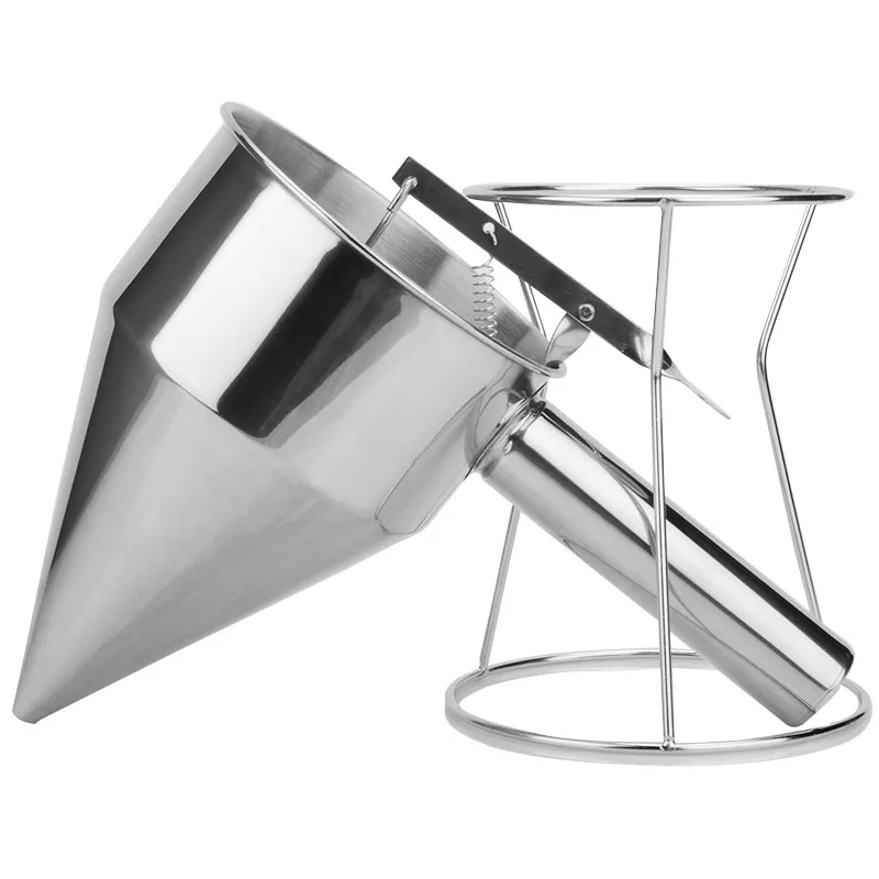 YJQ stainless steel funnel egg burger pie octopus balls handheld baking tool