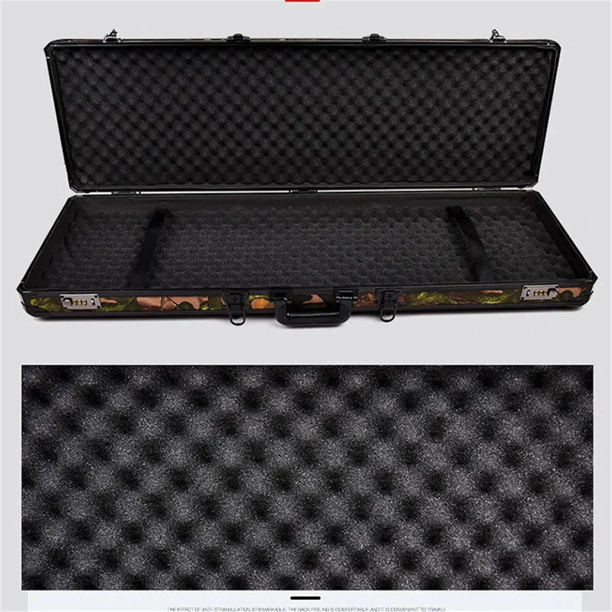 New Extra Long Aluminum Alloy Tool Box with Sponge Equipment Safety Instrument Protector Storage Box Suitcase Fish Pole Case