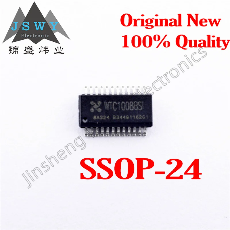 (1-30PCS) WTC1008BSI SSOP-24 8-Channel Capacitive Touch Sensor Keypad Chip Imported Genuine In Stock Ships Fast!